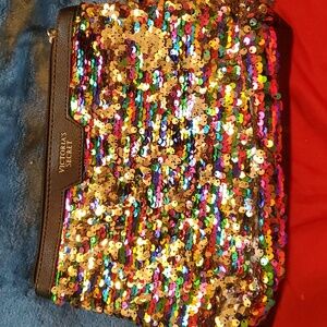 Victoria Secret sequins makeup bag